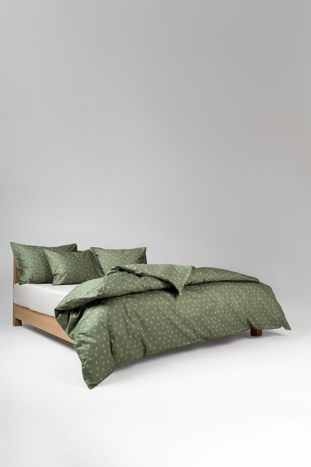 olive green fluffy cotton bedding set